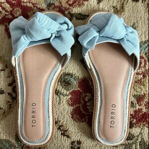 NWOT Torrid Denim Slide Sandal - Size 6.5 WW